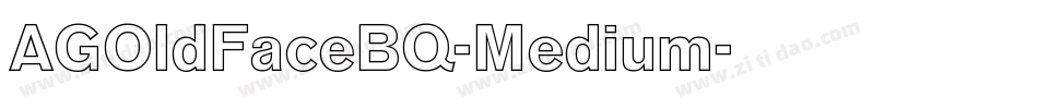 AGOldFaceBQ-Medium字体转换