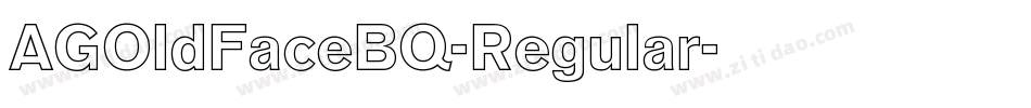 AGOldFaceBQ-Regular字体转换