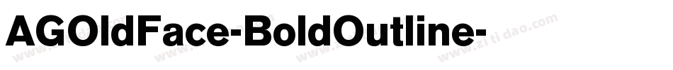 AGOldFace-BoldOutline字体转换