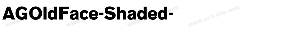 AGOldFace-Shaded字体转换