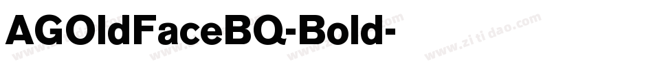 AGOldFaceBQ-Bold字体转换