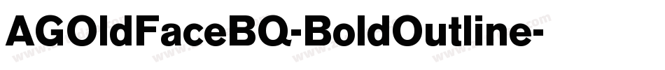 AGOldFaceBQ-BoldOutline字体转换