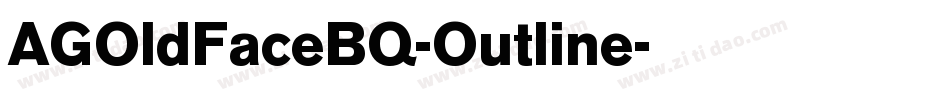 AGOldFaceBQ-Outline字体转换