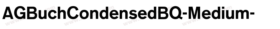 AGBuchCondensedBQ-Medium字体转换