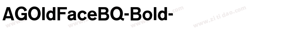 AGOldFaceBQ-Bold字体转换