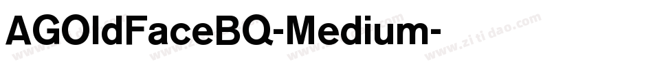 AGOldFaceBQ-Medium字体转换