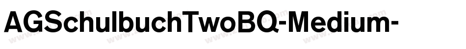 AGSchulbuchTwoBQ-Medium字体转换