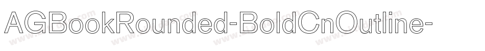 AGBookRounded-BoldCnOutline字体转换