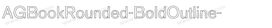 AGBookRounded-BoldOutline字体转换