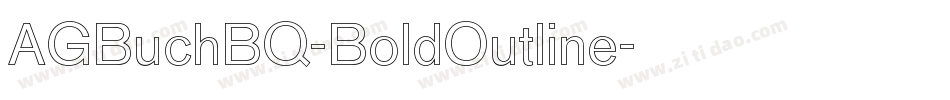 AGBuchBQ-BoldOutline字体转换