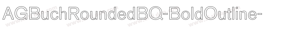 AGBuchRoundedBQ-BoldOutline字体转换