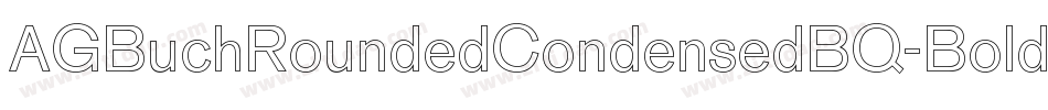 AGBuchRoundedCondensedBQ-BoldOutline字体转换