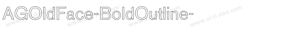 AGOldFace-BoldOutline字体转换