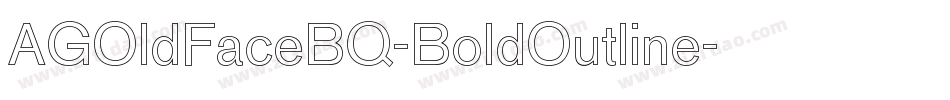 AGOldFaceBQ-BoldOutline字体转换