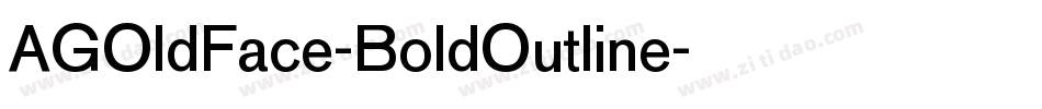 AGOldFace-BoldOutline字体转换