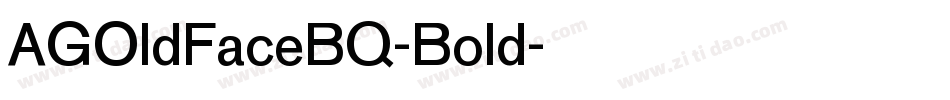 AGOldFaceBQ-Bold字体转换