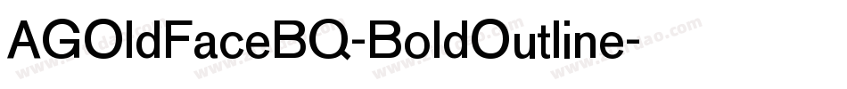 AGOldFaceBQ-BoldOutline字体转换