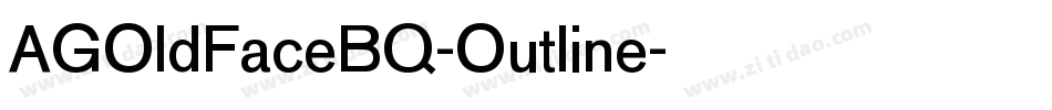 AGOldFaceBQ-Outline字体转换