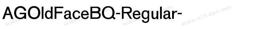 AGOldFaceBQ-Regular字体转换