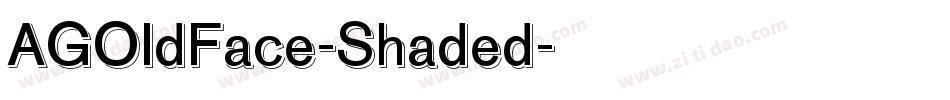 AGOldFace-Shaded字体转换