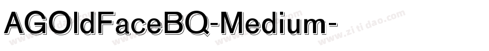 AGOldFaceBQ-Medium字体转换