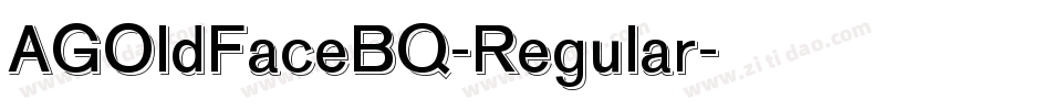 AGOldFaceBQ-Regular字体转换