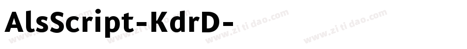 AlsScript-KdrD字体转换