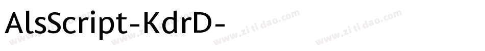 AlsScript-KdrD字体转换