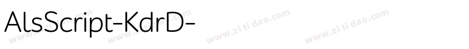 AlsScript-KdrD字体转换