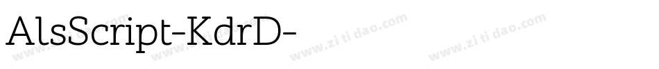 AlsScript-KdrD字体转换