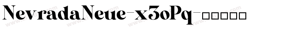 NevradaNeue-x3oPq字体转换