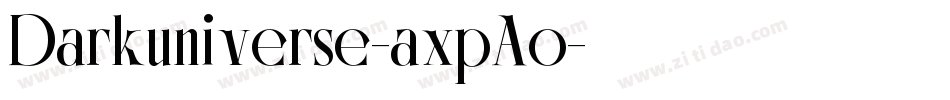 Darkuniverse-axpAo字体转换