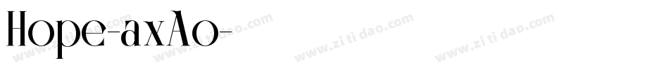 Hope-axAo字体转换