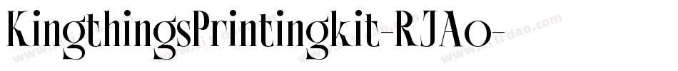 KingthingsPrintingkit-RJAo字体转换