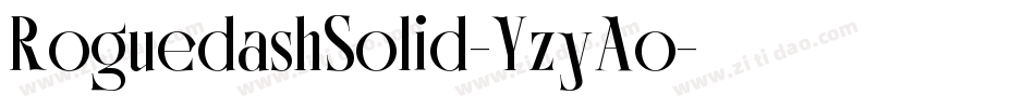 RoguedashSolid-YzyAo字体转换