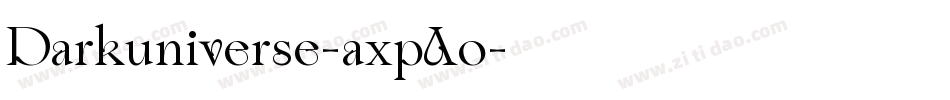 Darkuniverse-axpAo字体转换