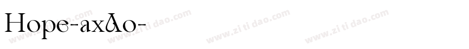 Hope-axAo字体转换