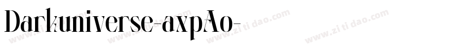 Darkuniverse-axpAo字体转换
