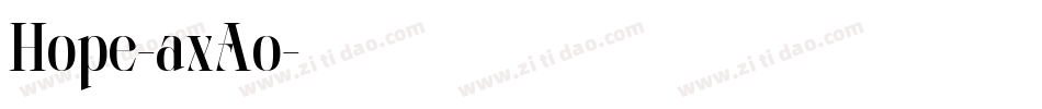 Hope-axAo字体转换