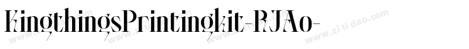KingthingsPrintingkit-RJAo字体转换