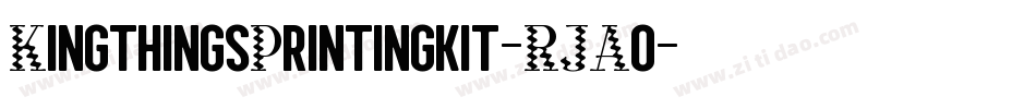 KingthingsPrintingkit-RJAo字体转换