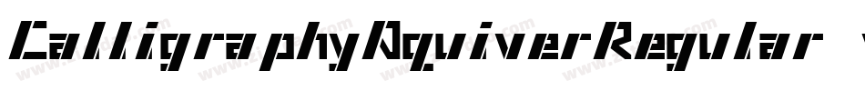 CalligraphyAquiverRegular-v0PA字体转换