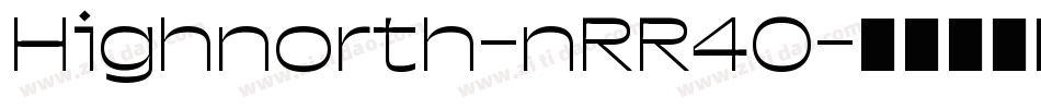 Highnorth-nRR40字体转换