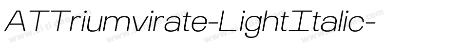 ATTriumvirate-LightItalic字体转换