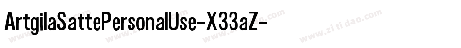 ArtgilaSattePersonalUse-X33aZ字体转换