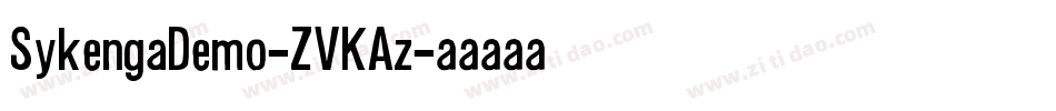 SykengaDemo-ZVKAz字体转换