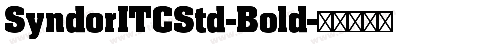 SyndorITCStd-Bold字体转换