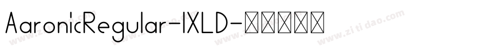 AaronicRegular-lXLD字体转换