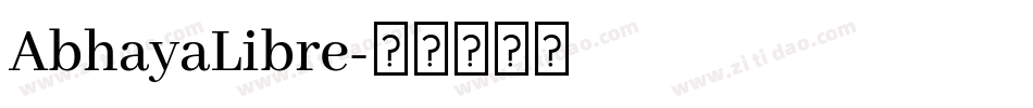AbhayaLibre字体转换