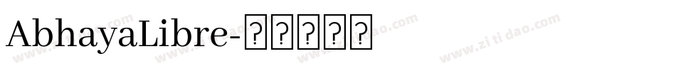 AbhayaLibre字体转换